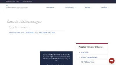 Screenshot of Alabama.gov