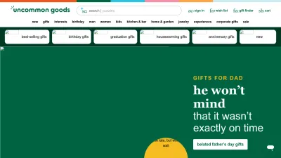 Screenshot preview of uncommongoods.com