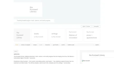 Screenshot of Thekurzweillibrary.com