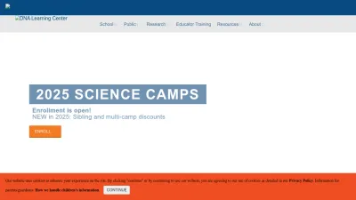Screenshot preview of dnalc.cshl.edu