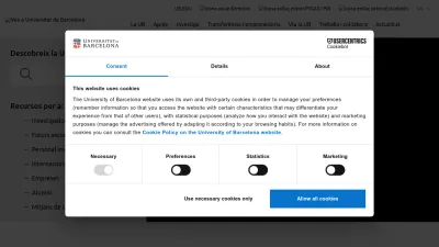 Screenshot of Web.ub.edu