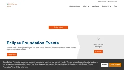 Screenshot preview of osgi.org