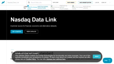 Screenshot of Data.nasdaq.com
