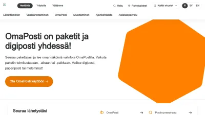 Screenshot preview of posti.fi