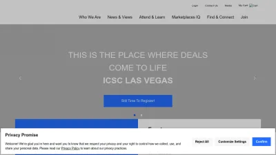 Screenshot of Icsc.com