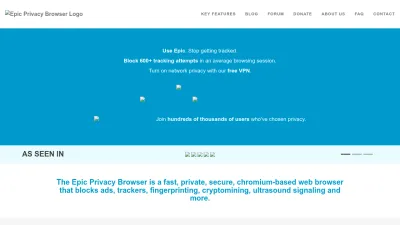 Screenshot preview of epicbrowser.com
