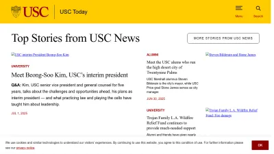 Screenshot preview of today.usc.edu