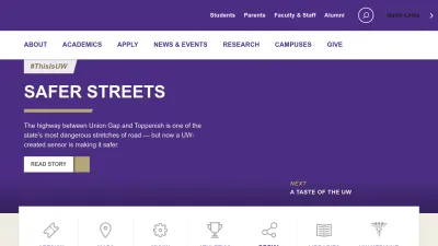 Screenshot preview of uw.edu