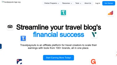 Screenshot preview of travelpayouts.com