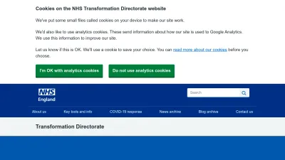 Screenshot of Transform.england.nhs.uk