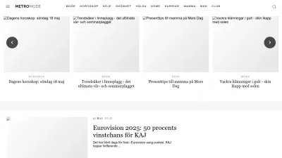 Screenshot of Metromode.se