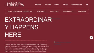 Screenshot of Charleston.edu