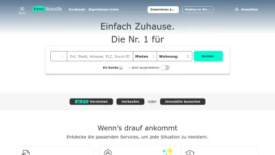 Screenshot preview of immobilienscout24.de