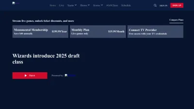 Screenshot preview of monumentalsportsnetwork.com