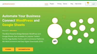 Screenshot preview of gsheetconnector.com