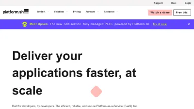 Screenshot preview of platform.sh