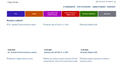 Screenshot preview of vfu.cz