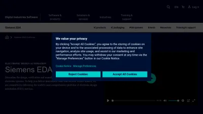 Screenshot of Eda.sw.siemens.com