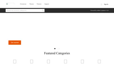 Screenshot of Commercemarketplace.adobe.com