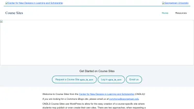 Screenshot preview of coursesites.georgetown.domains