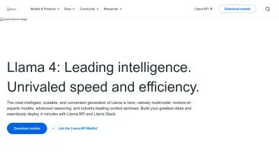 Screenshot preview of llama.com