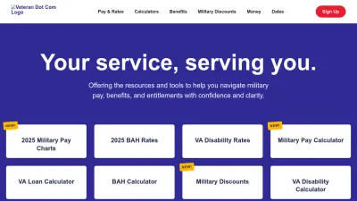 Screenshot preview of veteran.com
