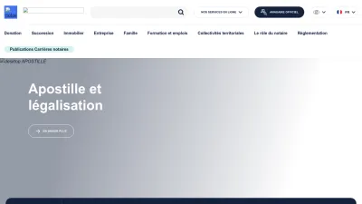 Screenshot preview of www.notaires.fr