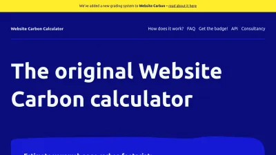 Screenshot preview of websitecarbon.com