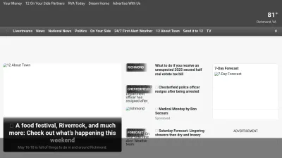 Screenshot of 12onyourside.com