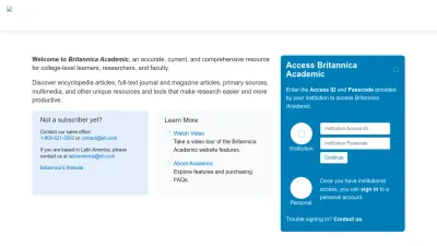 Screenshot preview of academic.eb.com