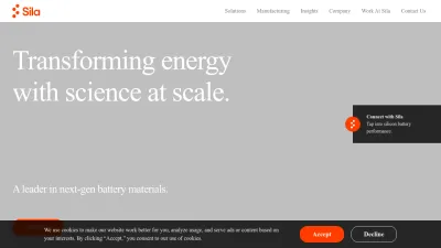 Screenshot preview of silanano.com