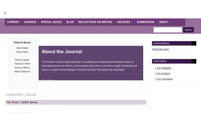 Screenshot preview of nilq.qub.ac.uk
