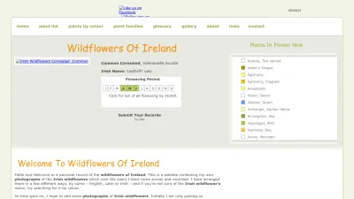Screenshot preview of wildflowersofireland.net