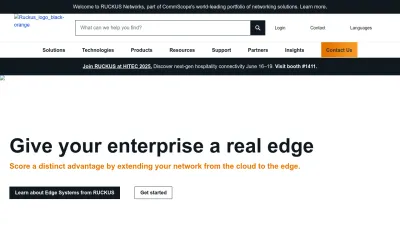 Screenshot preview of ruckusnetworks.com