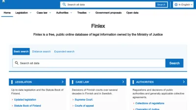 Screenshot preview of finlex.fi