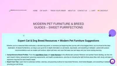 Screenshot preview of sweetpurrfections.com