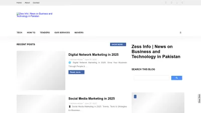 Screenshot preview of zessinfo.com