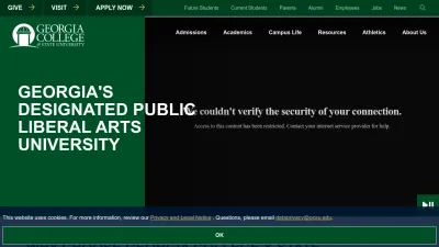 Screenshot preview of gcsu.edu