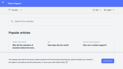 Screenshot preview of playrix.helpshift.com