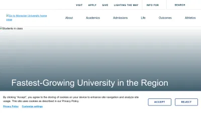 Screenshot preview of moravian.edu