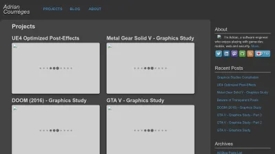 Screenshot preview of adriancourreges.com