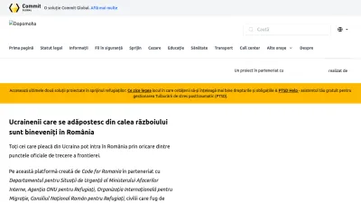 Screenshot preview of dopomoha.ro