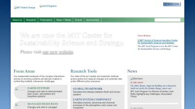 Screenshot preview of globalchange.mit.edu
