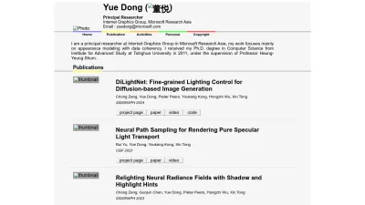 Screenshot preview of yuedong.shading.me