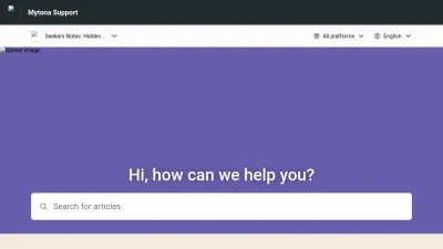 Screenshot preview of mytona.helpshift.com