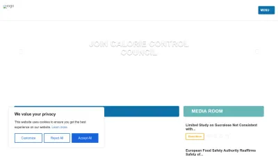 Screenshot preview of caloriecontrol.org