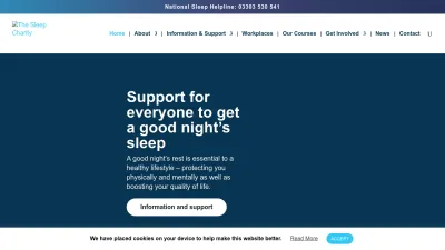 Screenshot preview of thesleepcharity.org.uk