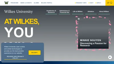 Screenshot preview of wilkes.edu