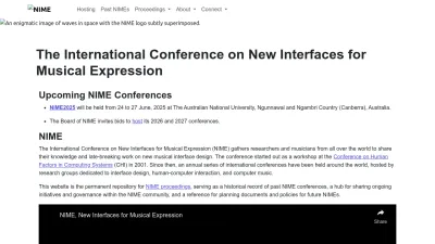 Screenshot preview of nime.org