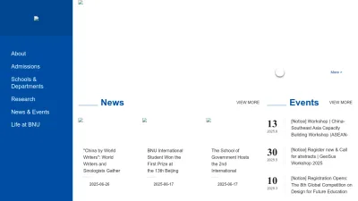 Screenshot preview of english.bnu.edu.cn
